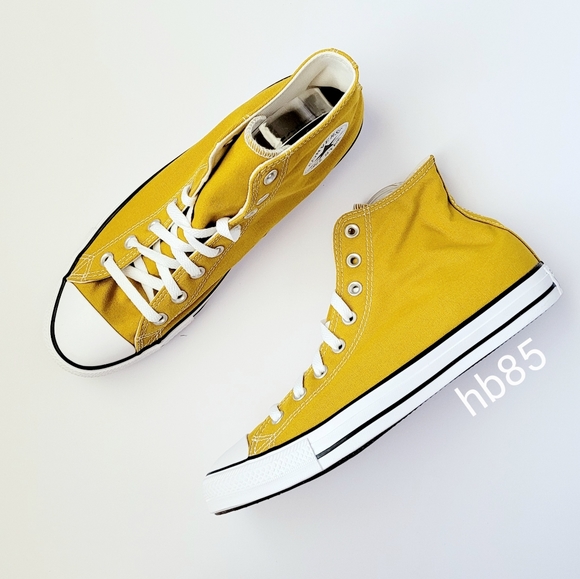 Converse Shoes | Converse Ctas Hi Dark Citron Men's 13women's 15 | Color: Silver | Size: 13 | Pm-62171567's Closet